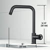 VIGO Cass Industrial Single Handle Kitchen Bar Faucet, Matte Black