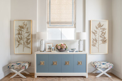 Home design - large farmhouse home design idea in Houston