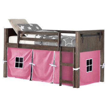Barn Door Low Loft Brushed Shadow W/Pink Tent Kit