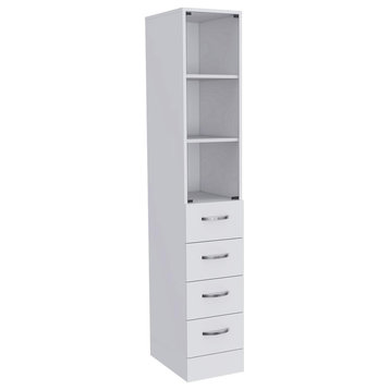 Magna Linen Cabinet-White