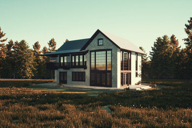 Example of an arts and crafts exterior home design in Seattle