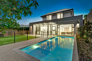 Photo of a contemporary pool in Melbourne.