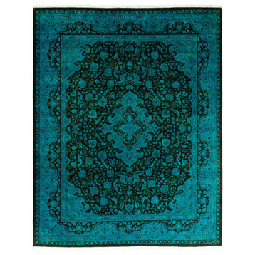 Overdyed, One-of-a-Kind Hand-Knotted Area Rug Blue, 8' 2" x 10' 3"