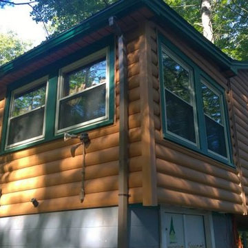Vinyl Log Home Siding Job