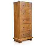 Harmonia Living - Kobe 7-Drawer Tower Dresser - The Kobe 7-Drawer Tower Dresser by Harmonia Living combines function with contemporary Balinese furniture design. Handmade in Indonesia by skilled woodworkers, this 7 drawer dresser tower is perfect for corners or where space does not allow a full size dresser.Includes