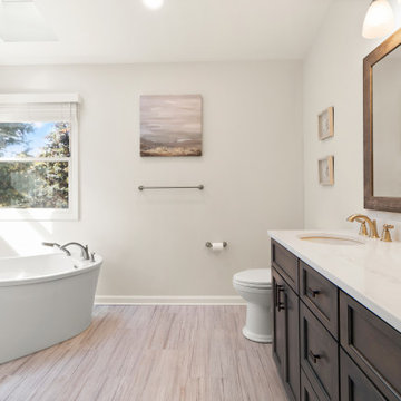 Warm Toned Bathroom Remodel
