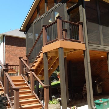 Eze Breeze 3 Season Room with Azek Harvest Bronze Decking and Kona Railing
