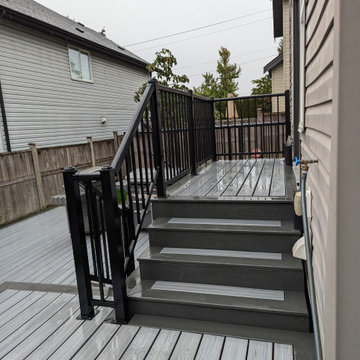 Composite Deck and Porcelain Patio