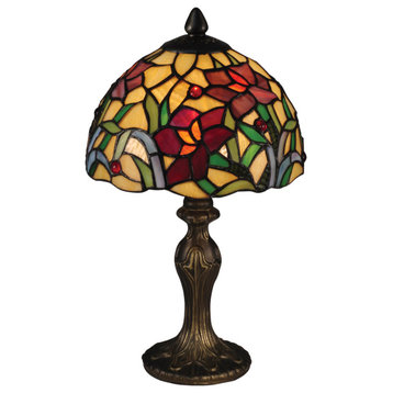Evelyn 1 Light Table Lamp, Antique Brass, 8"