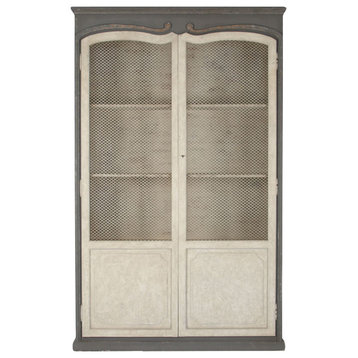 Alexander Cabinet, Distressed Off-White, Distressed Gray