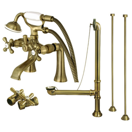 Kingston Brass CCK268 Vintage Deck Mounted Clawfoot Tub Filler – - Antique