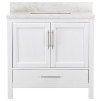 Kendall White Bathroom Vanity, 36"