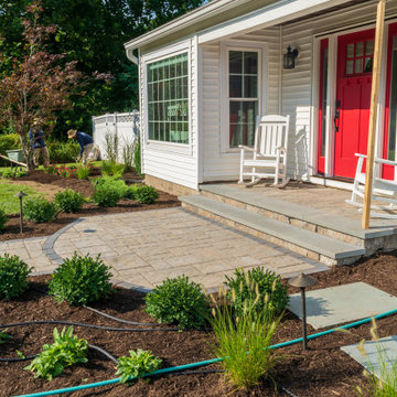 Front Yard Landscaping Design, Walkway and Lighting