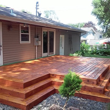 Cedar Deck, Full Wrap-around Steps