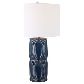 Uttermost 30163-1 Sinclair 27" Tall Ceramic Table Lamp - Blue
