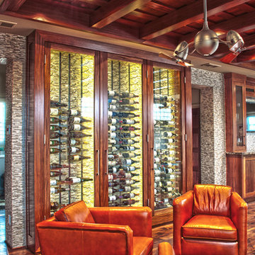 African Teak Wine Room