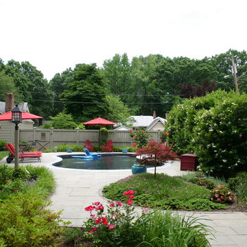 Black Swimming Pool with Red Accents