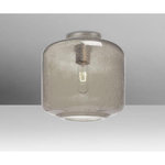 Besa Lighting - Besa Lighting NILES10SMC-SN Niles 10, 1-Light Semi-Flush, 9.5"W - Dimable: Yes  Shade Included: YNiles 10-One Light S Satin Nickel Smoke BUL: Suitable for damp locations Energy Star Qualified: n/a ADA Certified: n/a  *Number of Lights: 1-*Wattage:60w Incandescent bulb(s) *Bulb Included:No *Bulb Type:Incandescent *Finish Type:Satin Nickel