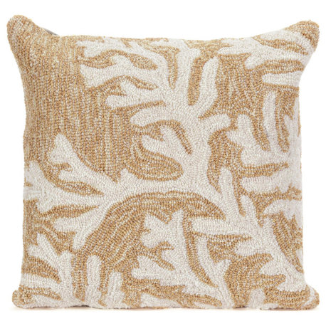 Frontporch Coral Square Pillow, 18", Neutral, 18"x18"