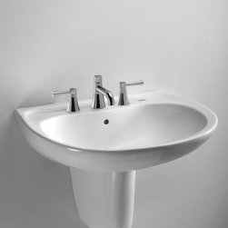 Toto Prominence Wall-Mount Lavatory 25 x 22 with SanaGloss LHT242G - Bath Products