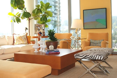 Inspiration for a transitional family room remodel in Portland