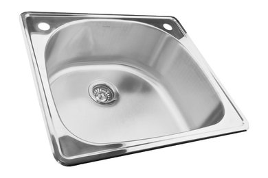 Top-Mount Stainless Steel Kitchen Sink 24x21x9