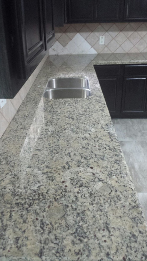 Help! Newly installed granite has several rings on it! | Houzz Forum