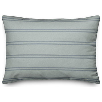 Blue Stripe on Blue 20 x 14 Spun Poly Pillow