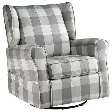 Swivel Chair With Glider, Gray
