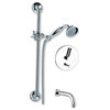 Nature Pressure Balance Tub and Handheld Shower Set With Lever, Brushed Nickel