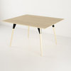 Clarke Rectangle Table - White, Small, Maple