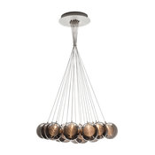 Smooth Blown Glass Pendant Light, Clear/Frost