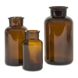 Amber Medicine Jars - Vaser