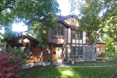 Example of an exterior home design in New York