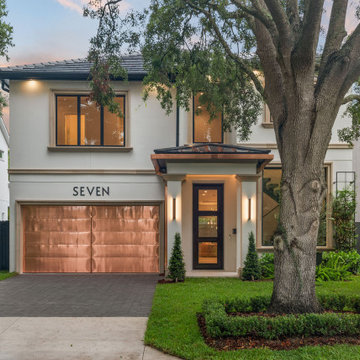 New Hampshire Front Elevation with Copper Garage Door | Orlando