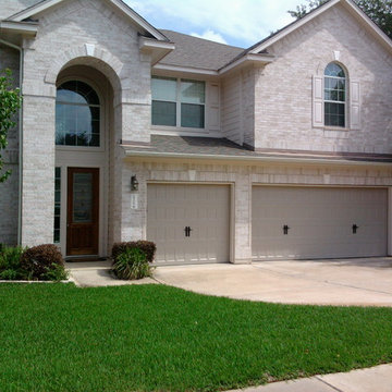 Carriage house overhead garage doors