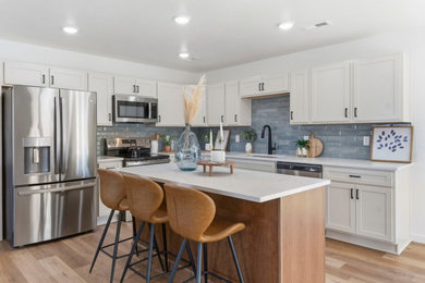 Example of a minimalist kitchen design in Other