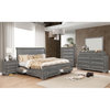 Bowery Hill Transitional Wood King Storage Platform Bed in Gray