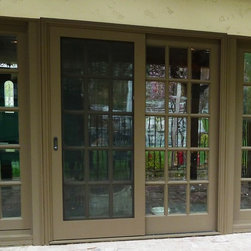 Custom Sliding Door Unit With Fixed SideLites - Windows And Doors