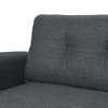 Charlotter Contemporary 3 Seater Sofa, Charcoal/Dark Brown