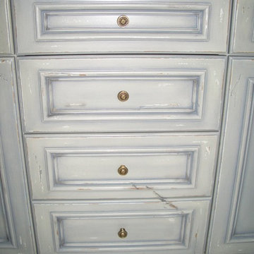Faux finish cabinet