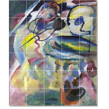 Wassily Kandinsky Abstract Painting Ceramic Tile Mural #56, 21.25"x25.5"