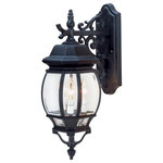 Trans Globe Lighting - 3-Light Coach Lantern, Black - The Francisco Collection adds a taste of Tuscany in outdoor house lighting.  It is a perfect complement for French architecture, designed to match the look and feel of your home and crafted to deliver years of reliable performance.  This three-light wall fixture provides both light and extra charm in the evening hours.  With the classic design and multiple finish choices, the Francisco 25" Wall Lantern makes a great choice to highlight a wide range of styles.