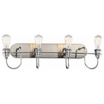 Minka Lavery - Minka Lavery 3454-84B Uptown Edison - Four Light Bath Vanity - Mounting Direction: ReversibleUptown Edison Four Light Bath Vanity Plated Pewter *UL Approved: YES *Energy Star Qualified: n/a  *ADA Certified: n/a  *Number of Lights: Lamp: 4-*Wattage:40w E26 St58 bulb(s) *Bulb Included:No *Bulb Type:E26 St58 *Finish Type:Plated Pewter