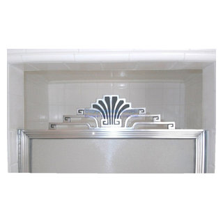Misc. little improvements, Detail on restored Art Deco shower door ...