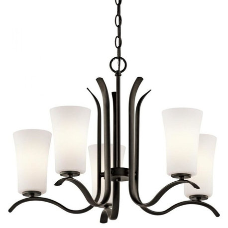 Kichler Armida Five Light Up Chandelier, Olde Bronze