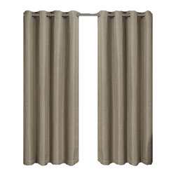 Royal Tradition - Gulfport Faux Linen Blackout Weave Panels, Beige, 52"x63" Single - Curtains