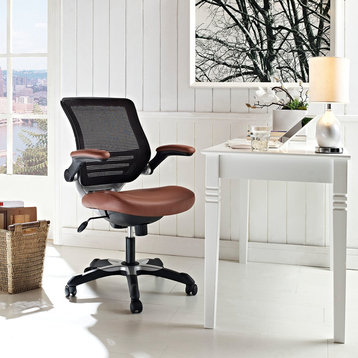 Edge Faux Leather Office Chair, Tan