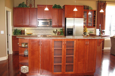 Elegant kitchen photo in Edmonton