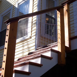 Cable Rail Cedar Deck - Home Improvement